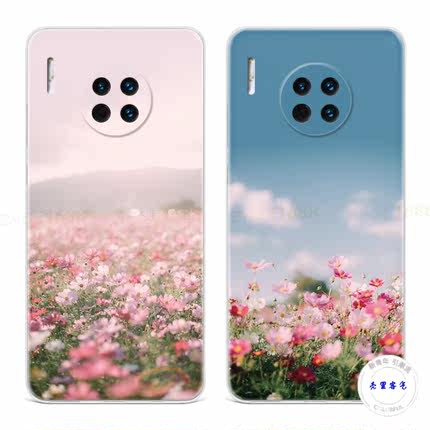 适用于夏日小花华为mate30手机壳40pro+50唯美20x小众10e清新9文艺8