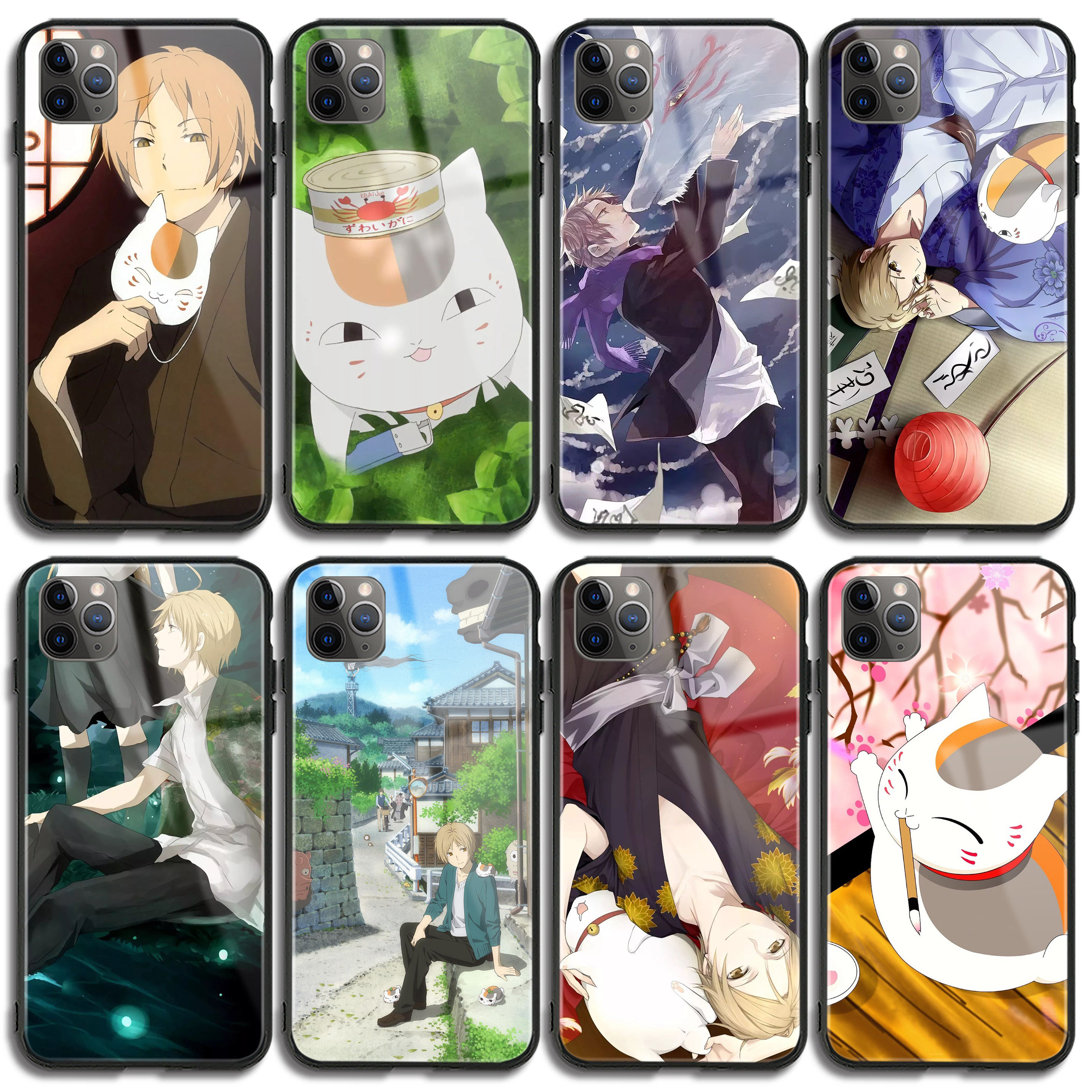 适用于夏目友人帐壳手机苹果x/xr/13动漫8plus套iPhone11全包mate30