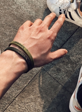 Sonnet-craft 原创设计复古小众运动手环硅胶腕带男潮情侣手圈