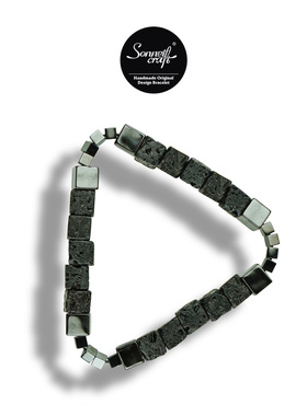 Op.07 西美社 设计师原创火山岩欧美复古ins风情侣男女生个性手链