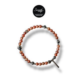 古法原创设计天然石复古男女本命年红手链 Op.70 Sonnet craft