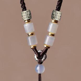 新款高档吊坠挂绳高端高档玉佩可调节貔貅项链绳配玉的绳子男女