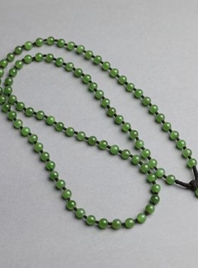 新品爆款碧绿色菠菜绿圆果珠圆珠手工编制吊坠挂绳珠链项链绳时尚