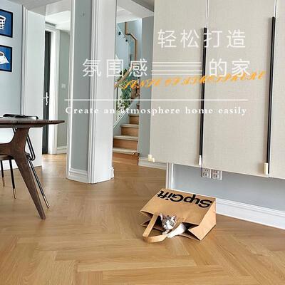 spc石塑锁扣人字鱼骨拼花地板石晶家用环保耐磨加厚防水0醛地板贴