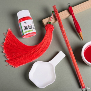 开笔礼道具专用点朱砂液墨汁笔开蒙礼点睛额头幼儿园一年级开学用