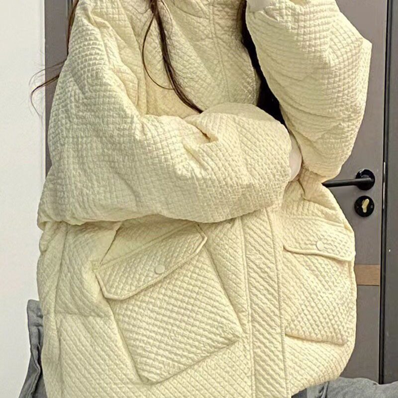冬季立领棉服2025年新款韩版宽松短款艾尚简约女装外套ins风