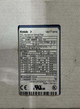 询价Knick P27000H1-S001隔离放大器