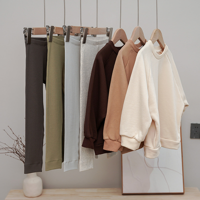 拉波米宝宝卫衣裤子套装春秋季韩系穿搭男女童潮酷休闲时尚两件套