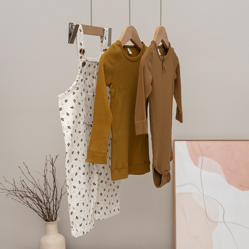 背带碎花灯芯绒休闲裤子春秋