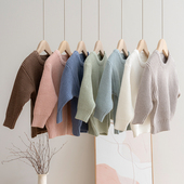 拉波米儿童毛衣纯棉针织衫 春秋2025新款 男女宝宝韩系穿搭洋气上衣