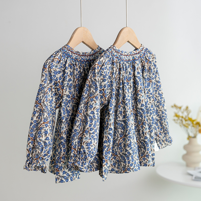 拉波米女童淑女风早秋韩版小上衣