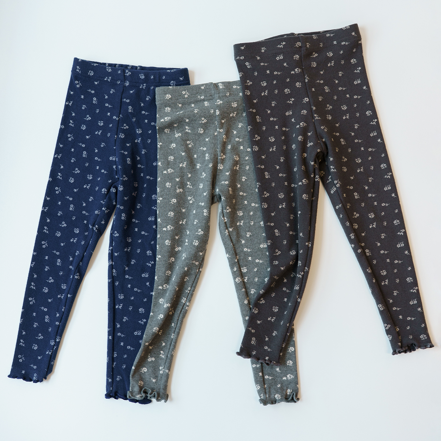 拉波米女童春秋碎花保暖打底裤