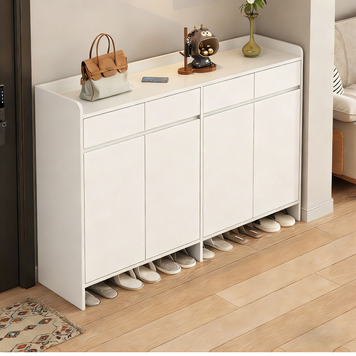 实木鞋柜家用门口入户储物柜客厅靠墙2025新款爆款门外收纳玄关柜,住宅家具,鞋柜,淘宝优惠券,粉丝福利购,淘宝优惠卷