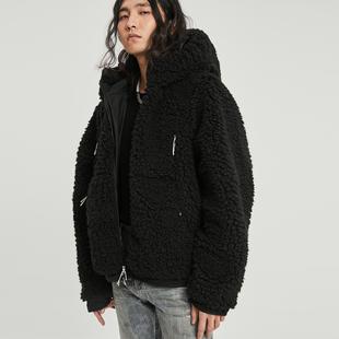 VIA VITSOE 泰迪摇粒绒连帽夹克羊羔毛外套男女同款