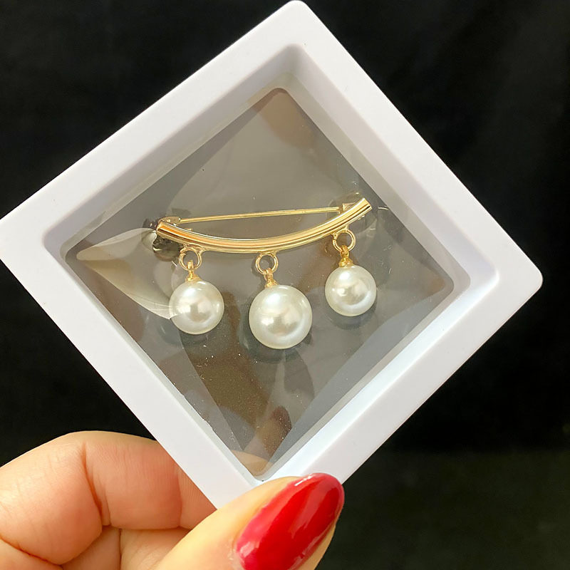 박스형 하이 엔드 핀 보우 브로치 선물 패션 틈새 하이 엔드 진주 코사지 여성 스카프 버튼 액세서리