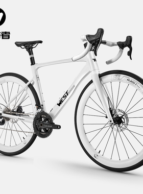 西骑者RS7公路自行车碳纤维轮组油压碟刹3D打印坐垫22速竞速单车