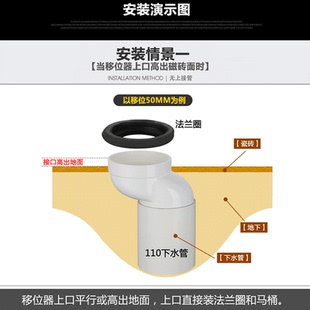 下水管异形弯头PVC家用110排水管件立管马桶移位器座便器配件变径