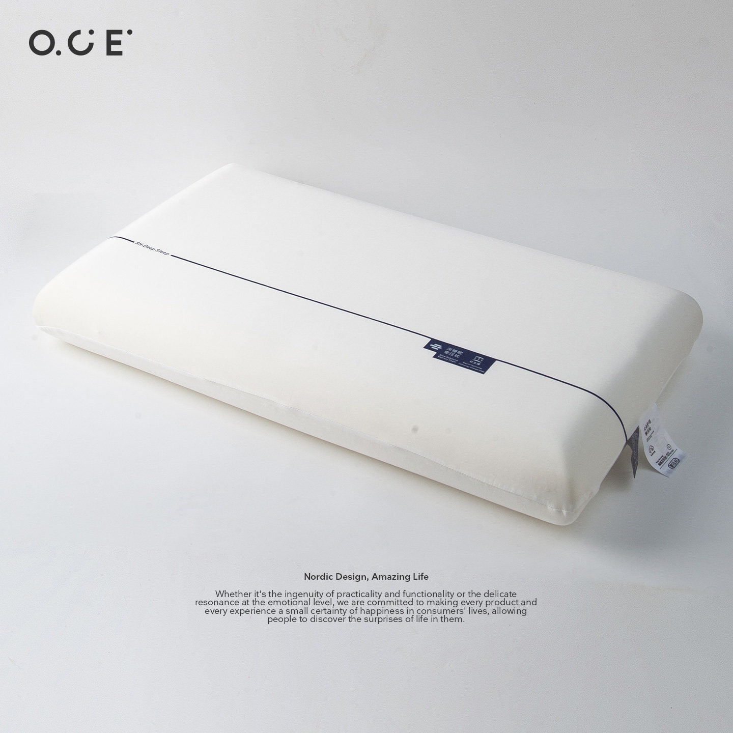 OCE深睡眠零压枕10cm慢回弹护颈椎记忆棉枕头单人1只学生睡眠枕芯图片
