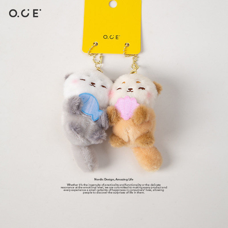 OCE迷你可爱乌龟蜜蜂磁吸贴贴公仔一对闺蜜情侣挂件毛绒挂饰图片
