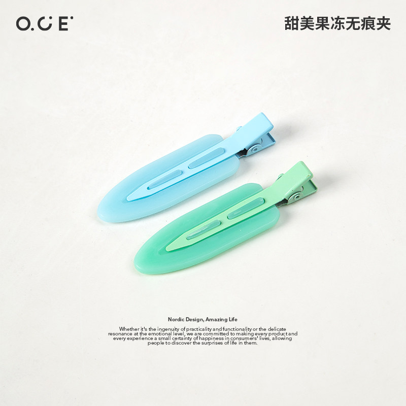 OCE甜美果冻无痕夹2025新款碎发刘海夹前额碎发一字夹头饰ins发卡