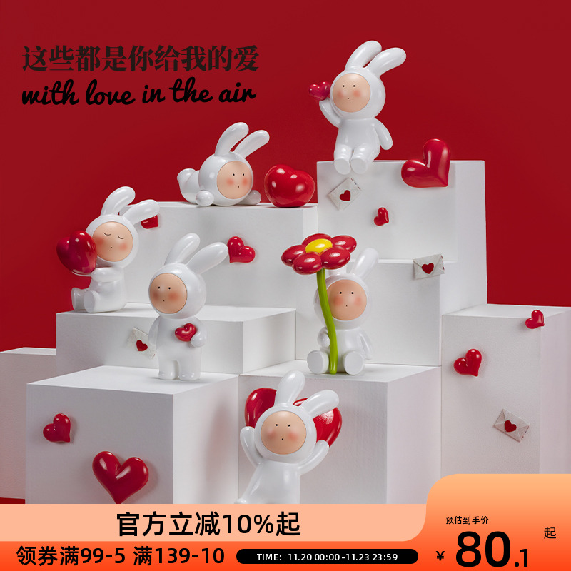 安东尼不二兔·这些都是你给我的爱艺术家树脂盲盒潮玩手办摆件
