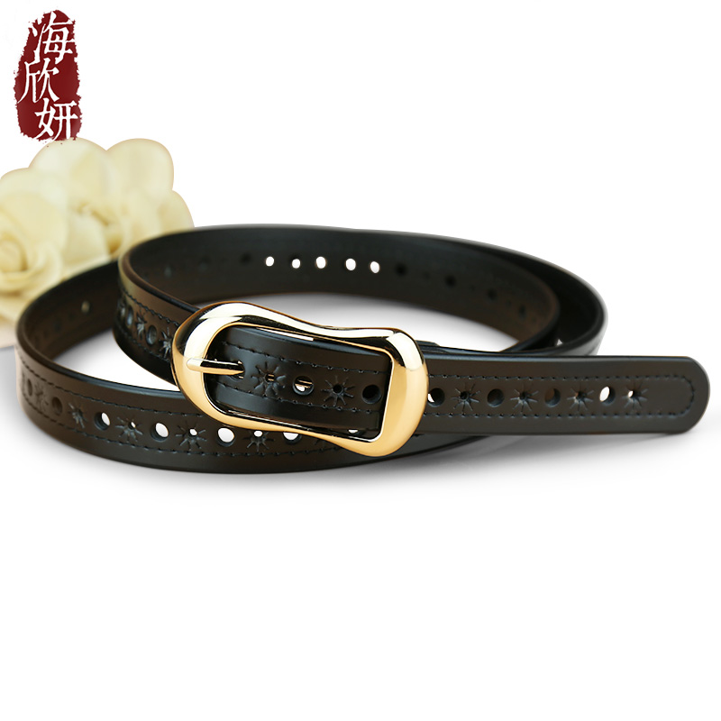 新款免打孔配西裤牛仔女士皮带