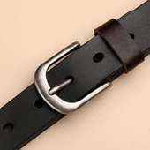 皮带男士 真皮头层纯牛皮黑色休闲百搭腰带高档商务中青年牛仔裤 带