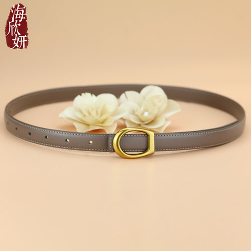 小众私藏真皮牛皮女细腰带百搭