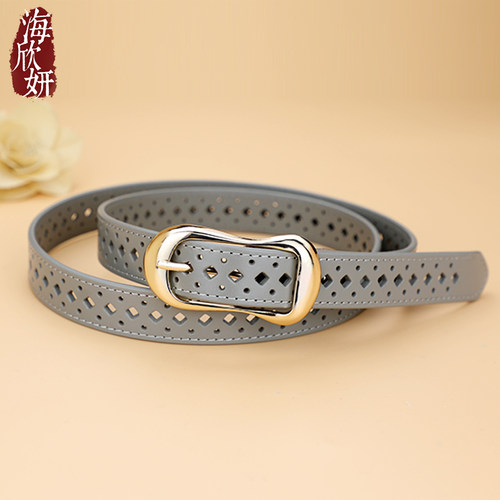 无需打孔~头层牛皮腰带时尚休闲