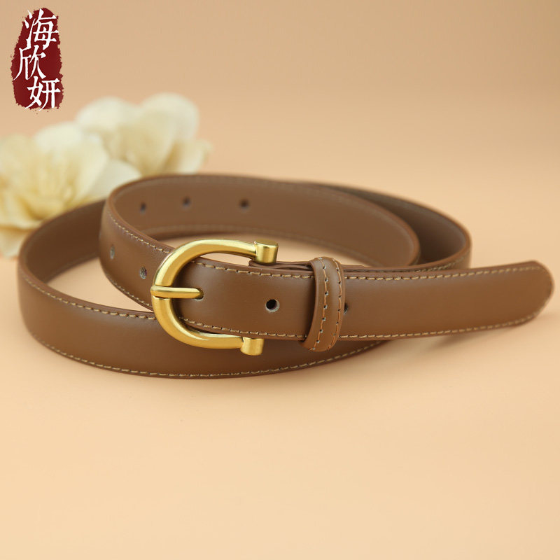 女士腰带真皮牛皮简约百搭复古装饰皮带针扣配裙牛仔裤带2026新款