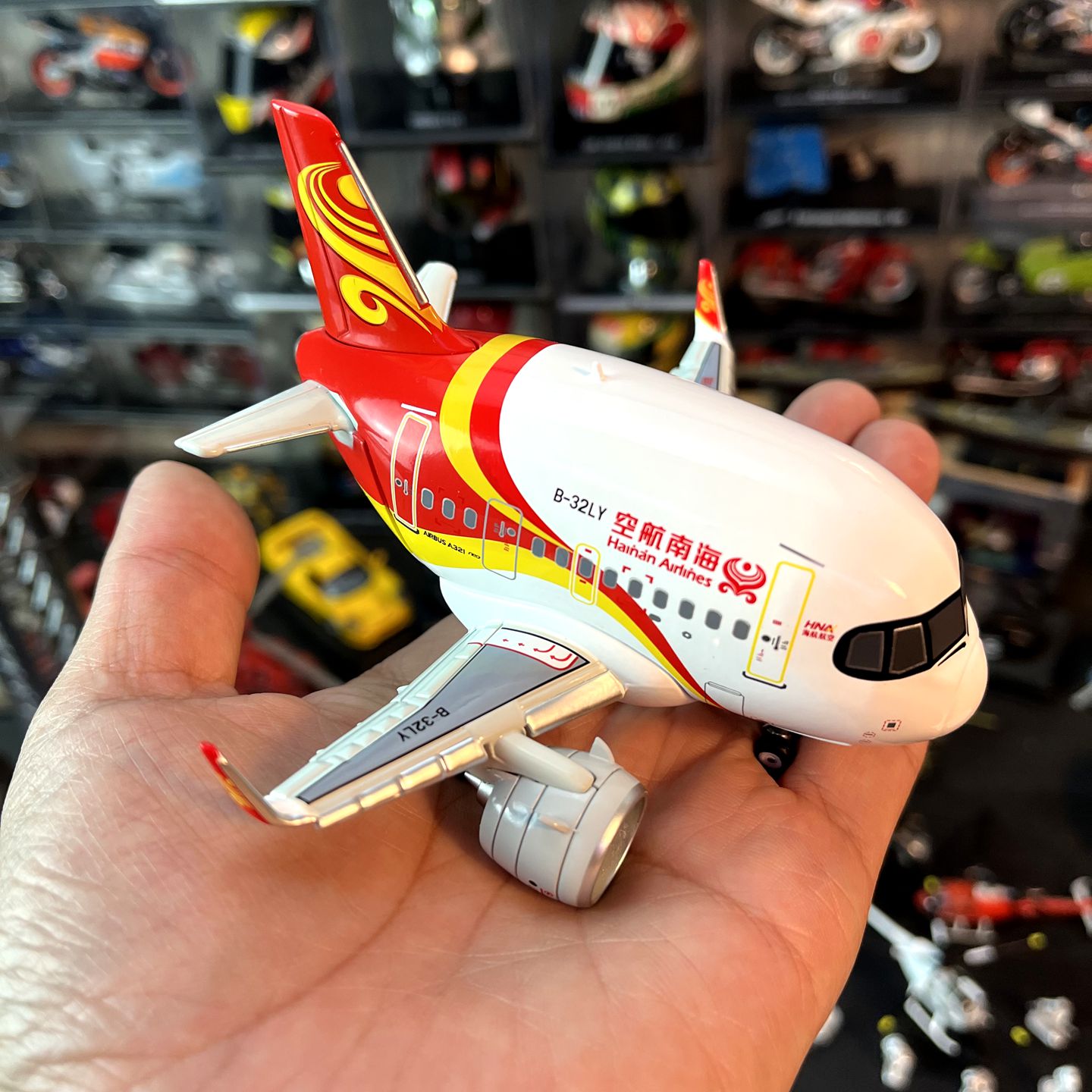 卡通飞机Q版合金客机飞机蛋机中国海南航空客A321NEO模型摆件