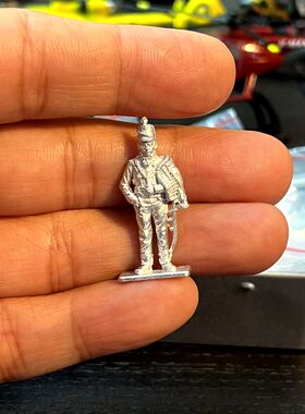 1:72锌合金小兵人素体套装16个姿态拿破仑战争英国第95步枪团模型