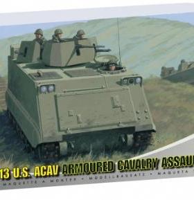 AIRFIX模型02323 1：76 二战履带式装甲车M113U.S.ACAV拼装模型