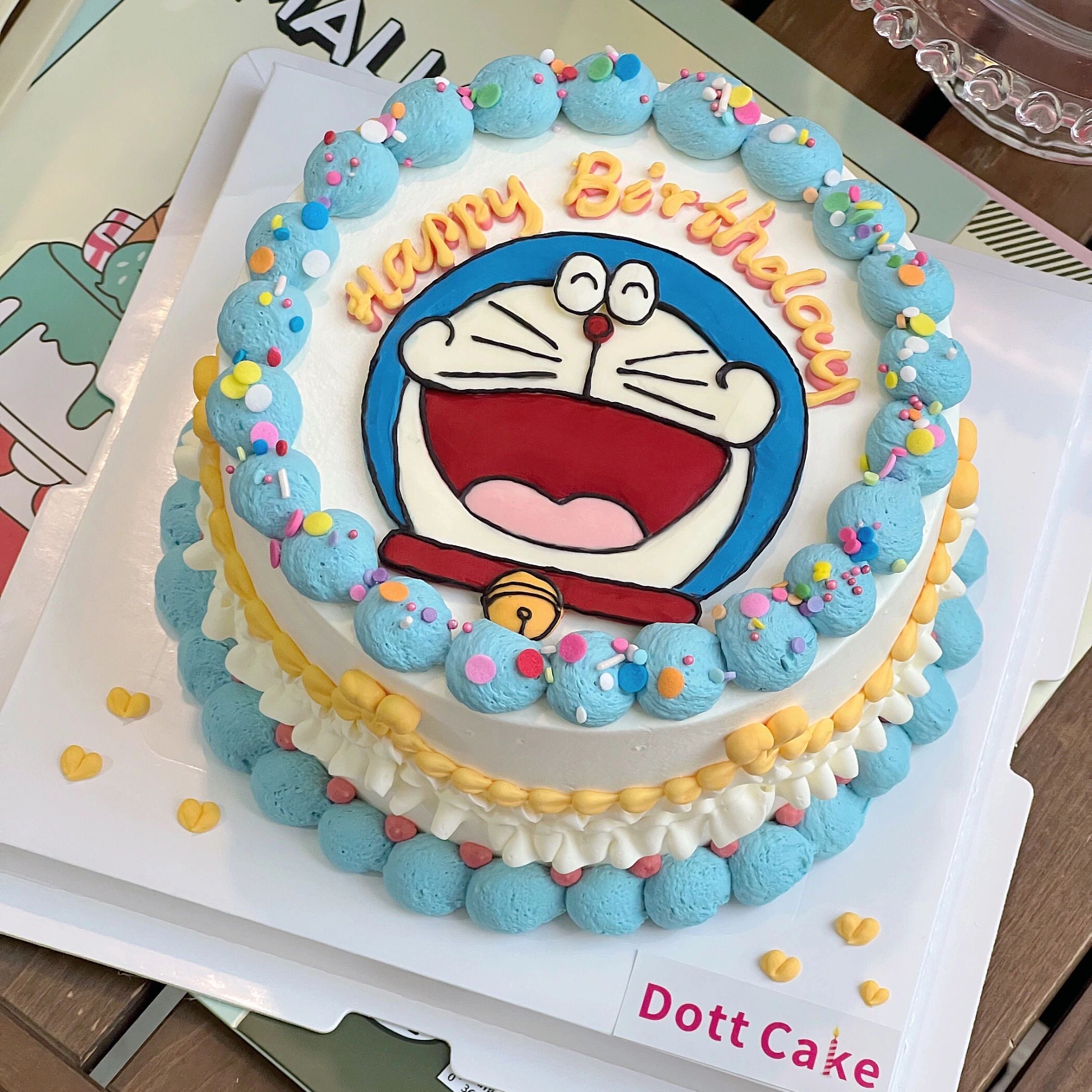 儿童蛋糕装饰软胶kt猫叮当猫摆件网红可爱蓝胖子生日装扮插件配件