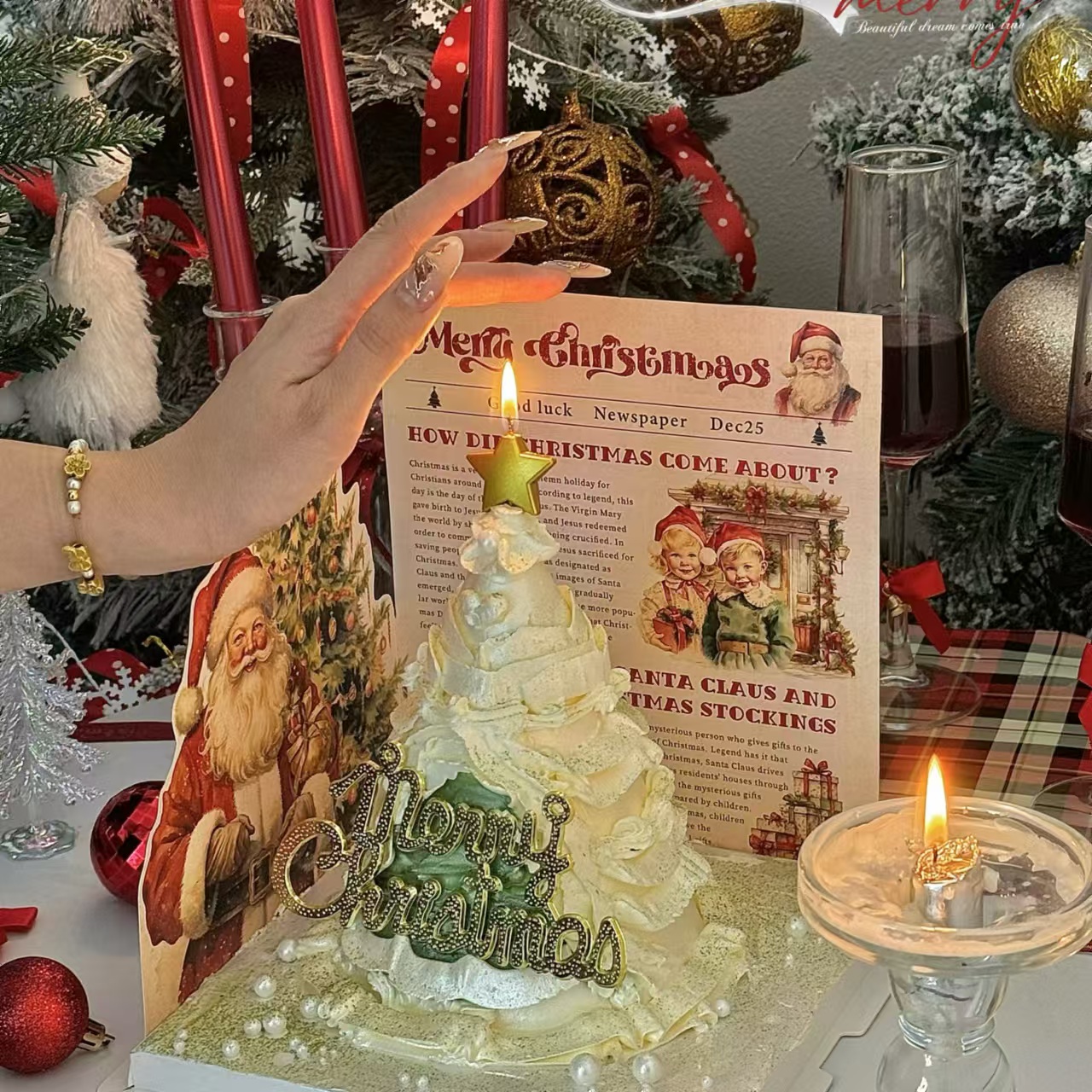 抱抱酱同款圣诞节蛋糕装饰