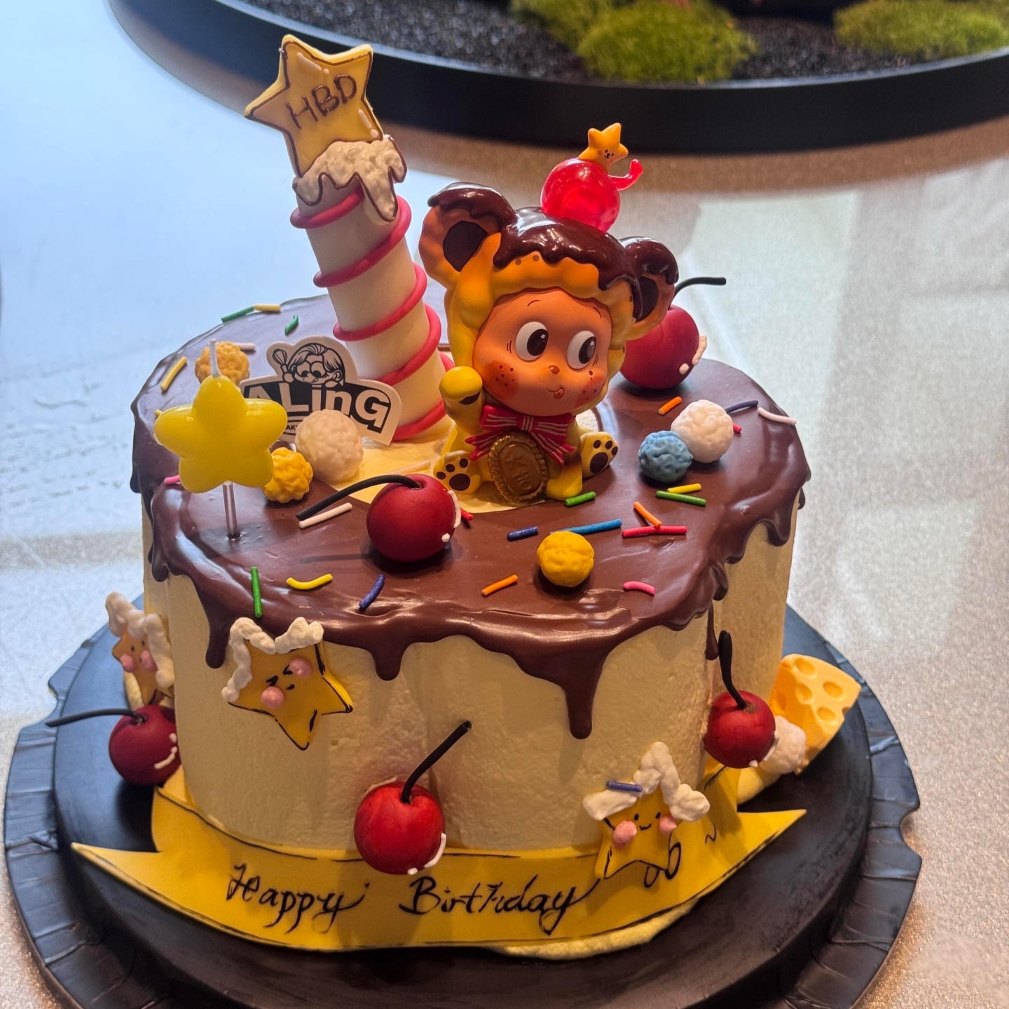 网红卡通可爱星星人蛋糕装饰摆件儿童男孩女孩生日派对烘焙装扮