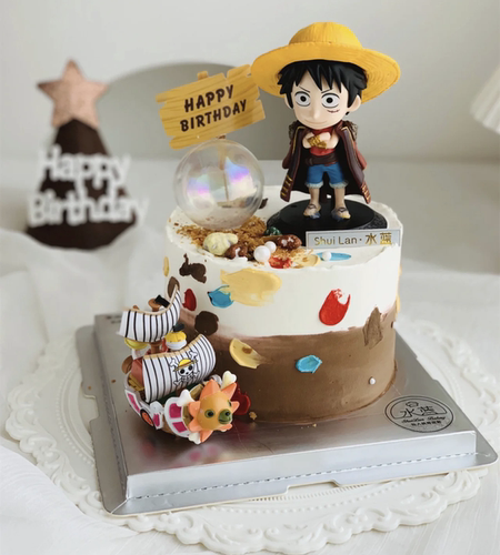 海贼王路飞蛋糕烘焙装饰摆件