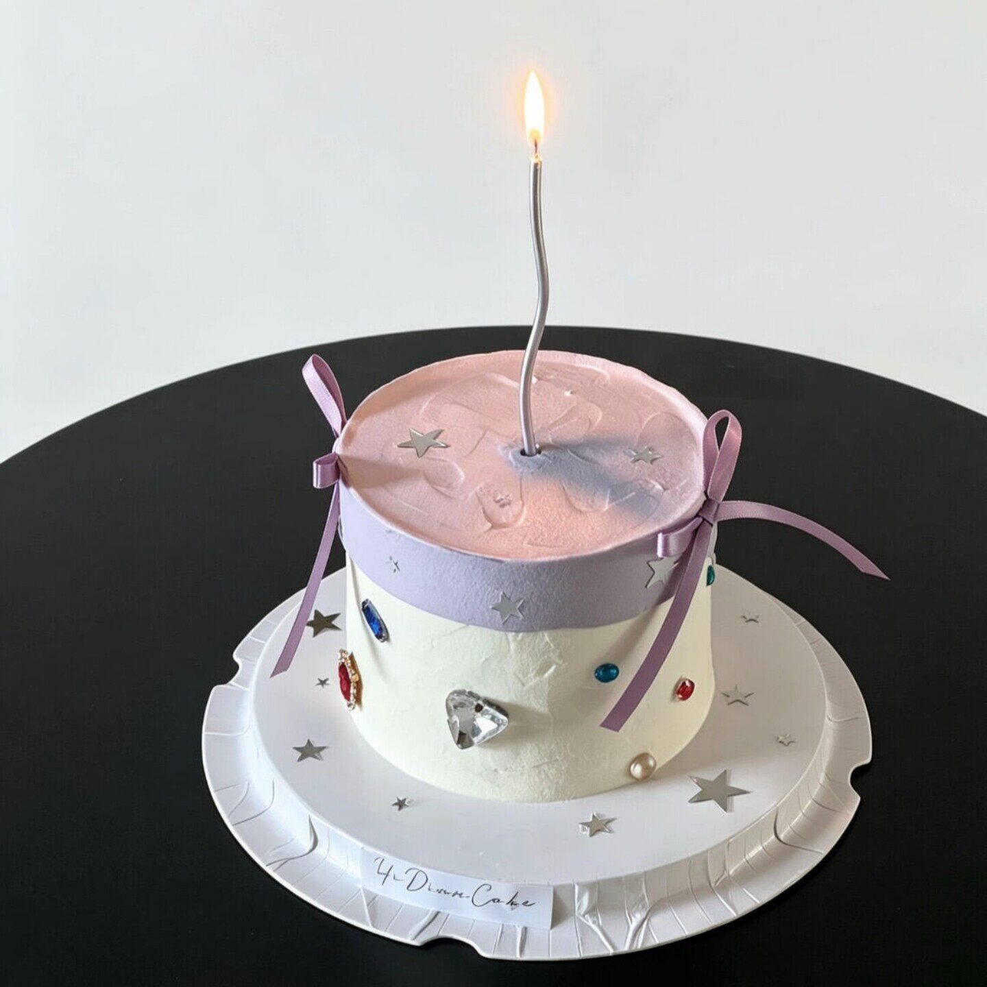 韩系唯美水晶宝石钻石蛋糕装饰配件女生女神生日纪念日甜品装扮