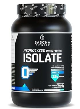 SASCHA FITNESS Hydrolyzed Whey Protein Isolate，100% Grass