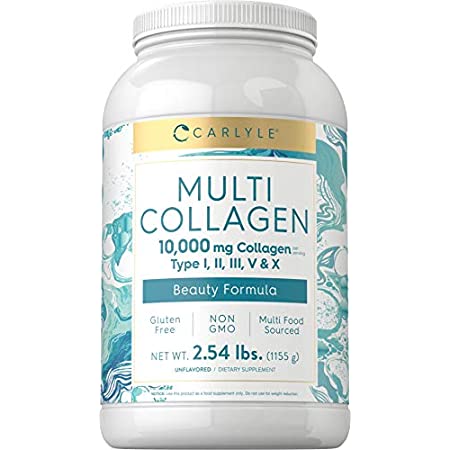 Carlyle Multi Collagen Powder 40 oz| 10000 mg| Type I，