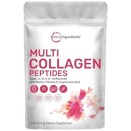 Multi Collagen Peptides Powder, 16 Oz - Hydrolyzed Protei