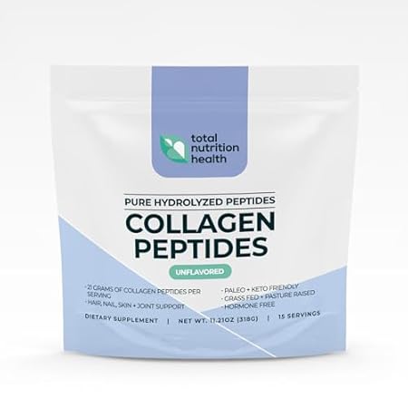 Collagen Peptides Powder – 11oz Unflavored – Pure Grass F
