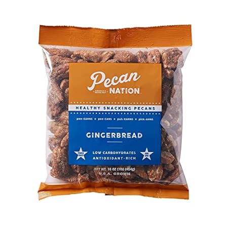 Pecan Nation Gingerbread Flavored Holiday Roasted Pecan H