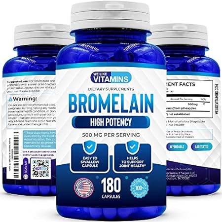 We Like Vitamins Bromelain 500mg Capsules- 2400GDU/g- O