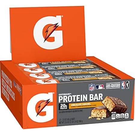 Gatorade Whey Protein Bars， Chocolate Caramel，12 Count(P