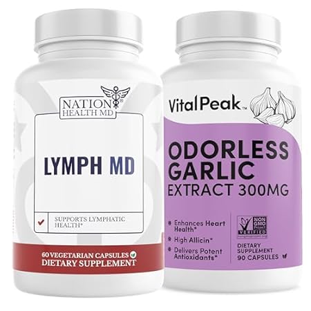 Lymph MD and Odorless Garlic by Vital Peak Bundle