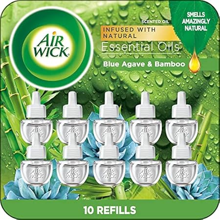 Air Wick Plug in Scented Oil Refill, 10ct, Blue Agave and