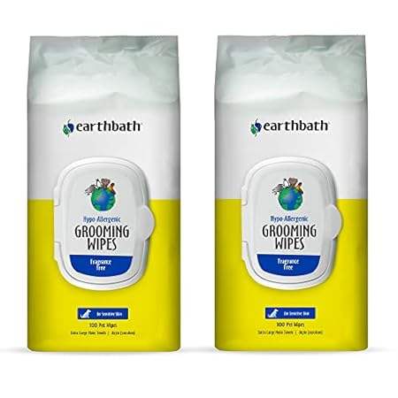 earthbath Hypo-Allergenic Grooming Wipes - Fragrance Free