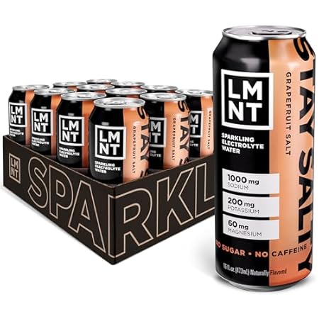 LMNT Sparkling Electrolyte Water - Grapefruit Salt | 12-C