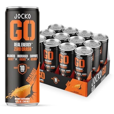 Jocko GO Energy Drink - KETO， Vitamin B12， Vitamin B6， El